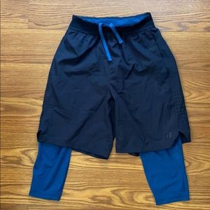 Russel 2-in-1 shorts w/ built in compression tight